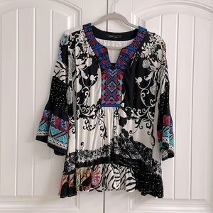 Mixed Print Calessa Tunic